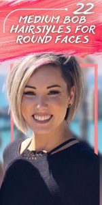 Medium Bob Hairstyles For Round Faces