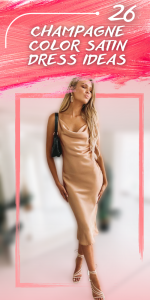 26 Champagne Satin Dresses