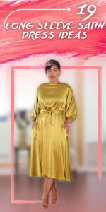 The 19 Cutest Long Sleeve Satin Dress