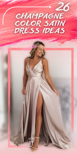 26 Champagne Satin Dresses