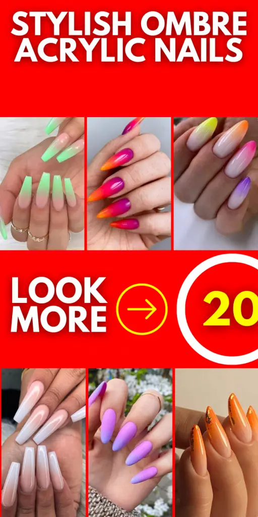 Get the Perfect Look: Short and Long Ombre Acrylic Nails Ideas - Cute Design