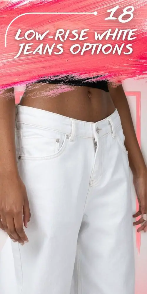 Straight White Low Rise Jeans