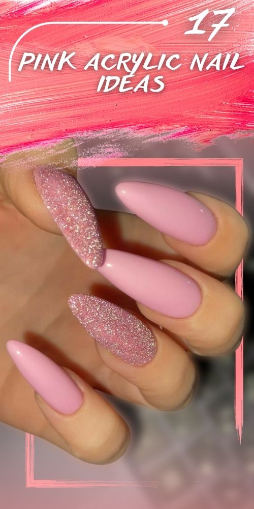 Pink Acrylic Nails Designs 💖 light pink spring nails Ideas