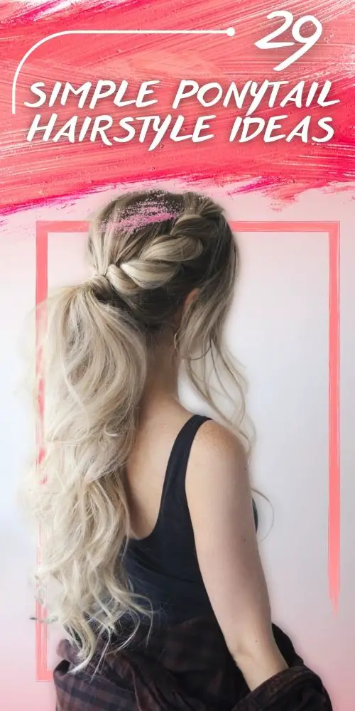 Easy Hairstyle With Low Puffy Ponytail
