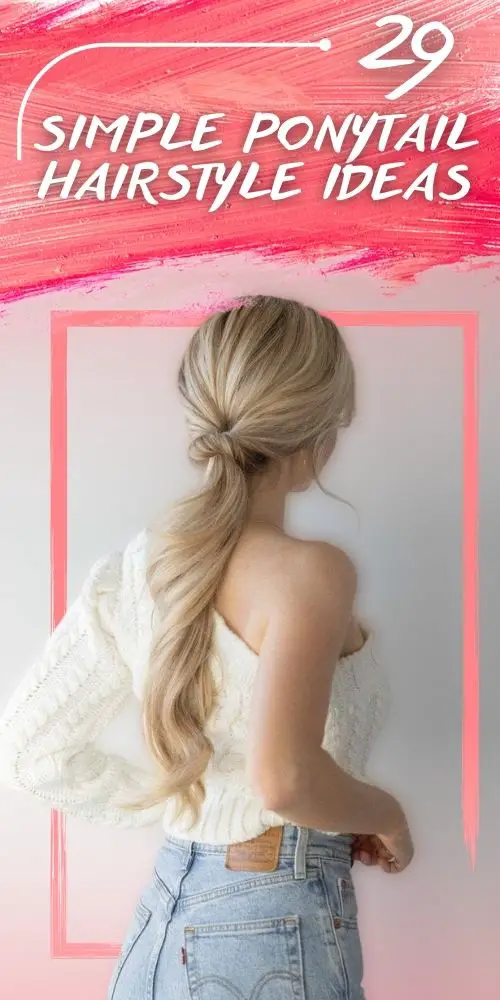 Easy Hairstyle With Low Puffy Ponytail