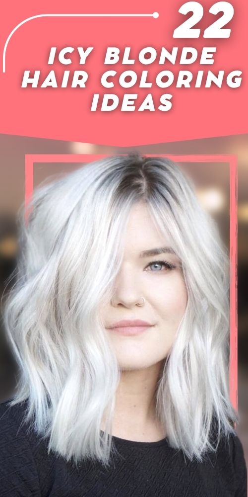 Icy Blonde Hair with Shadow Root: Trending Hairstyle for Edgy Fashionistas