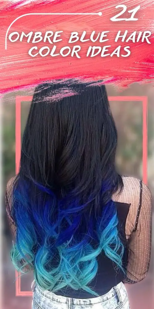 Blue Ombre On Dark Hair Color