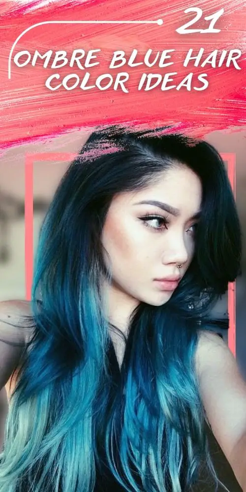 Blue Ombre On Dark Hair Color