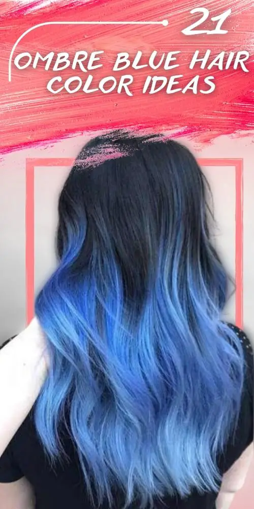 Modern Ombre Hair Color Blue