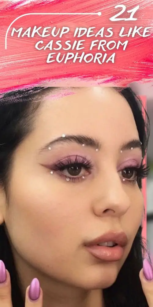 Cassie Euphoria Makeup With Rhinestones
