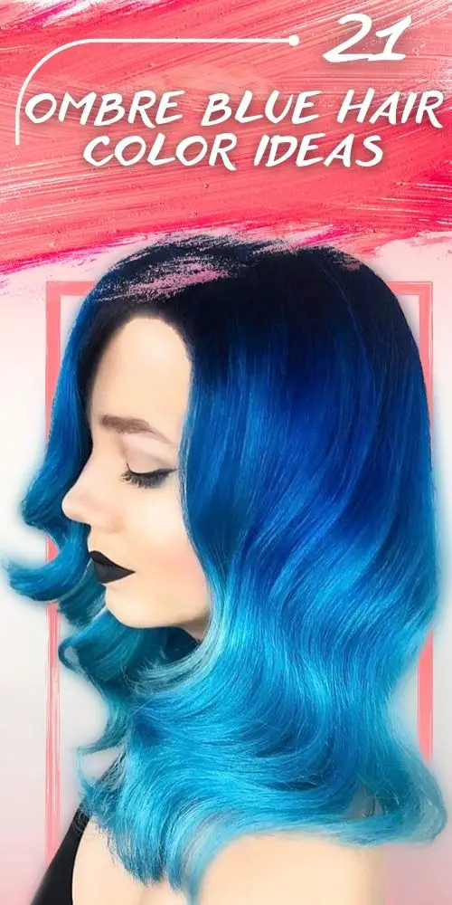 Blue Ombre With Blond Hair Tips Or Colored