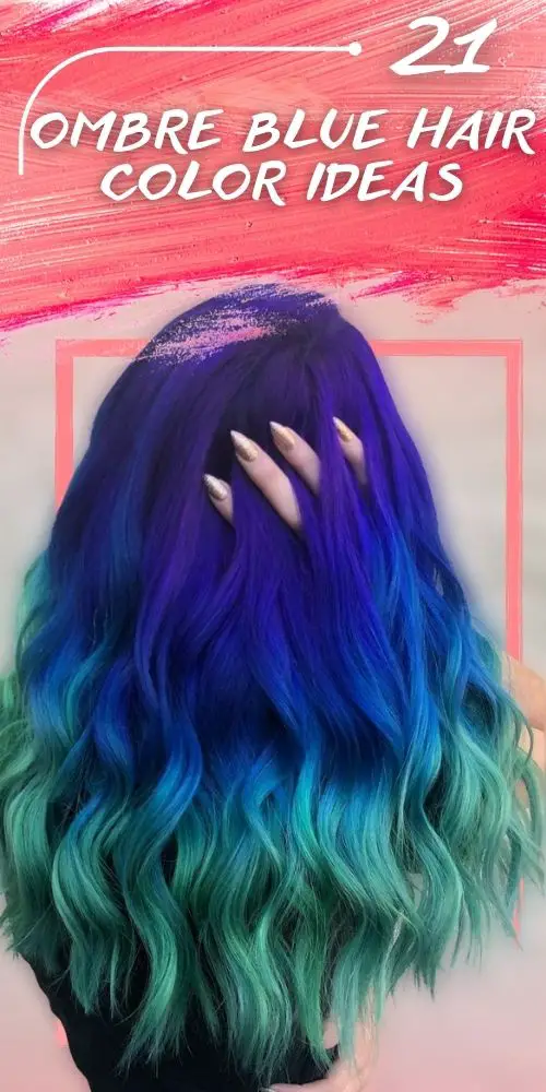 Blue Ombre With Blond Hair Tips Or Colored