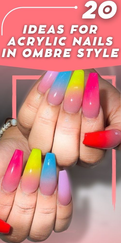 Get the Perfect Look: Short and Long Ombre Acrylic Nails Ideas - Cute Design