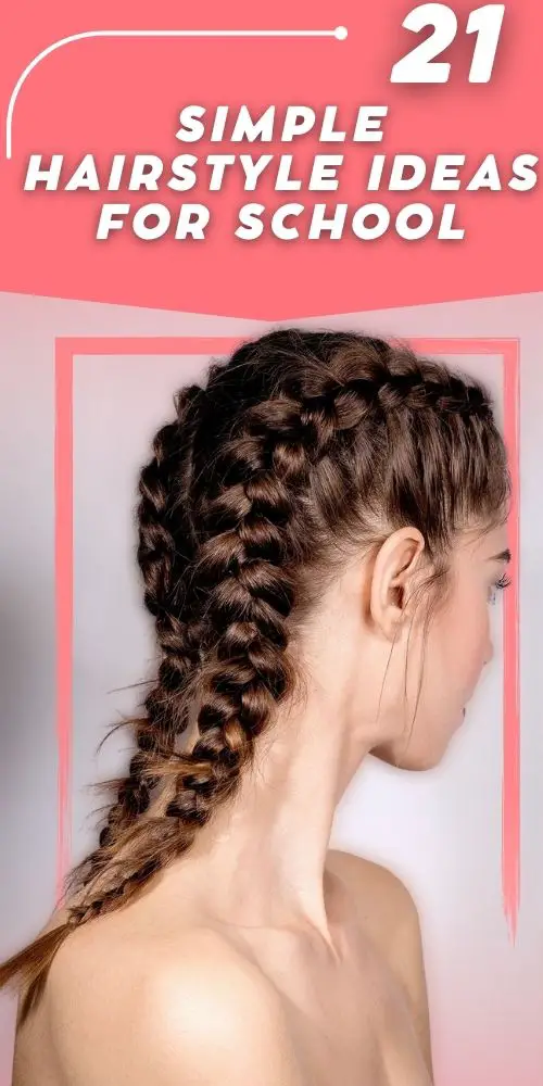 Simple Hairstyles For School Two High Braids