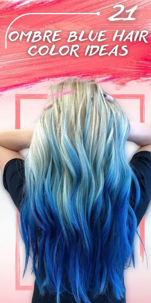Blue Ombre On White Hair Color For Blondes
