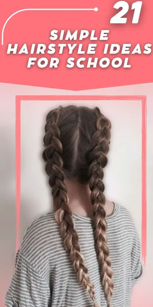 Simple Hairstyles For School Two High Braids