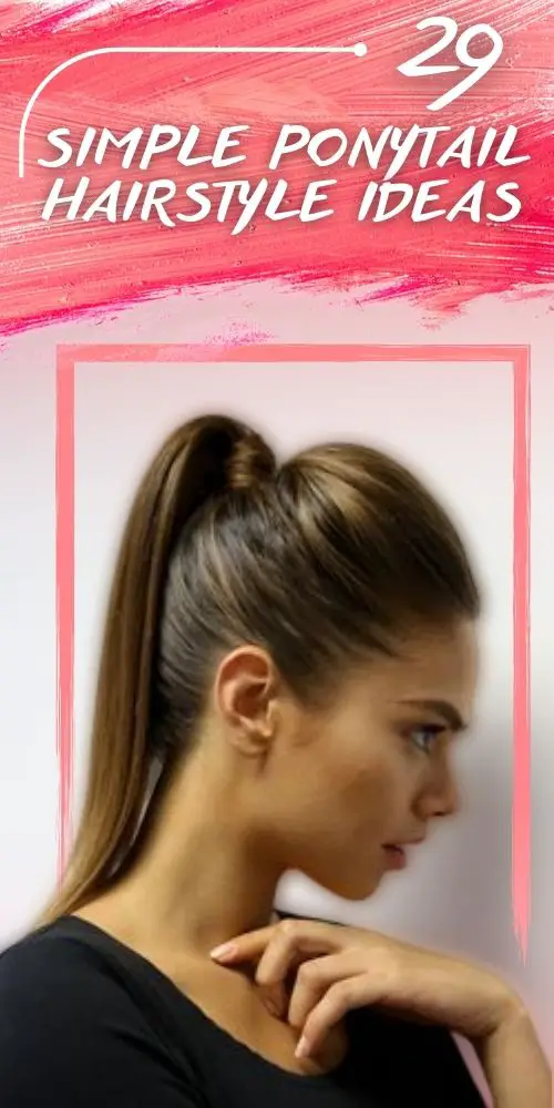 Smooth Hairstyle With A High Ponytail