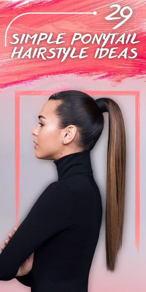 Smooth Hairstyle With A High Ponytail