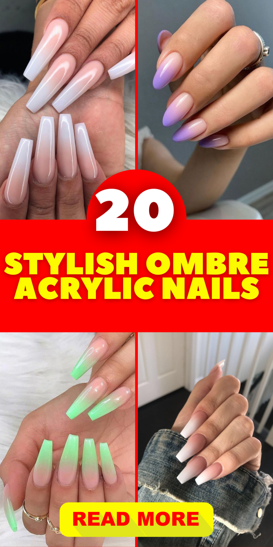 Get the Perfect Look Short and Long Ombre Acrylic Nails Ideas Cute
