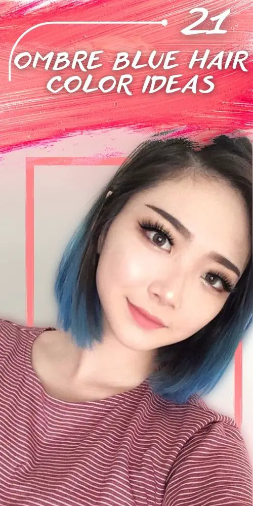 Blue Ombre On Short Haircuts