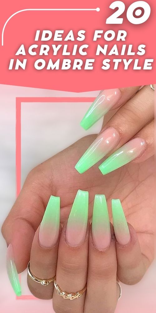 Get the Perfect Look: Short and Long Ombre Acrylic Nails Ideas - Cute Design