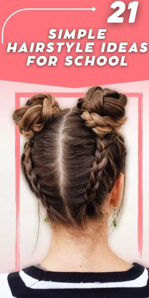 Simple Hairstyles For School With Two Bunches