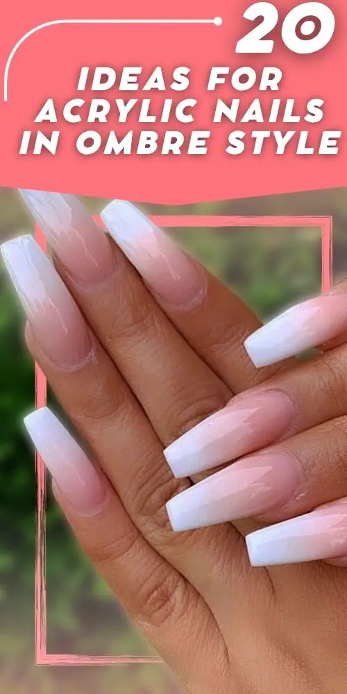 Ombre Acrylic Nails In White Shades – French Manicure