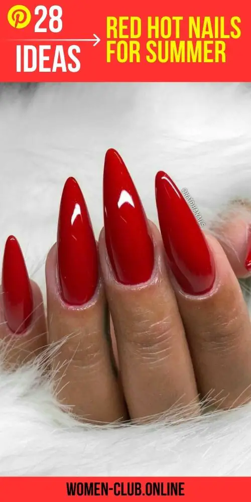 Red Summer Nails: Bright and Bold Designs for a Trendy 2023 Look