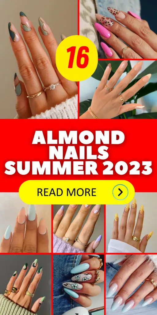 Trendy Summer Almond Nails Designs - 16 Ideas: Short and Long Color Trends