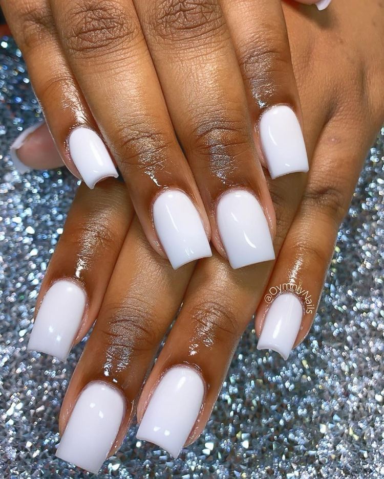 Elevating Elegance: Milky White Nails on Dark Skin - A Fresh Take on Classic Chic