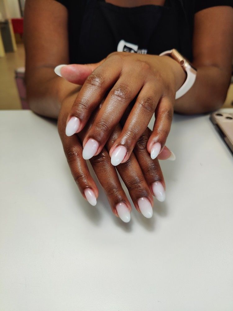 Elevating Elegance: Milky White Nails on Dark Skin - A Fresh Take on Classic Chic