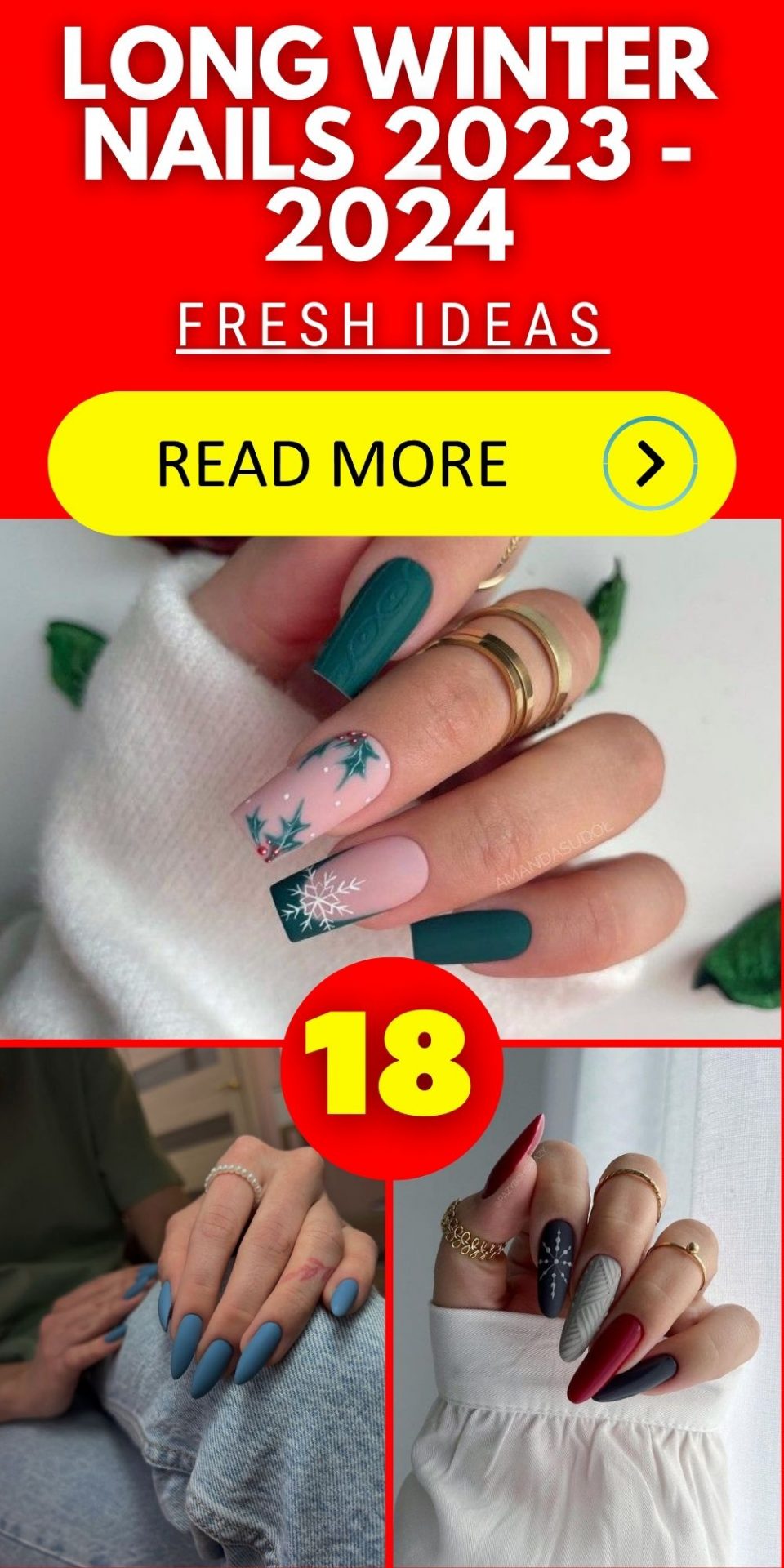 Long Winter Nails 2023 2024 18 Ideas Get Ready to Nail the Season