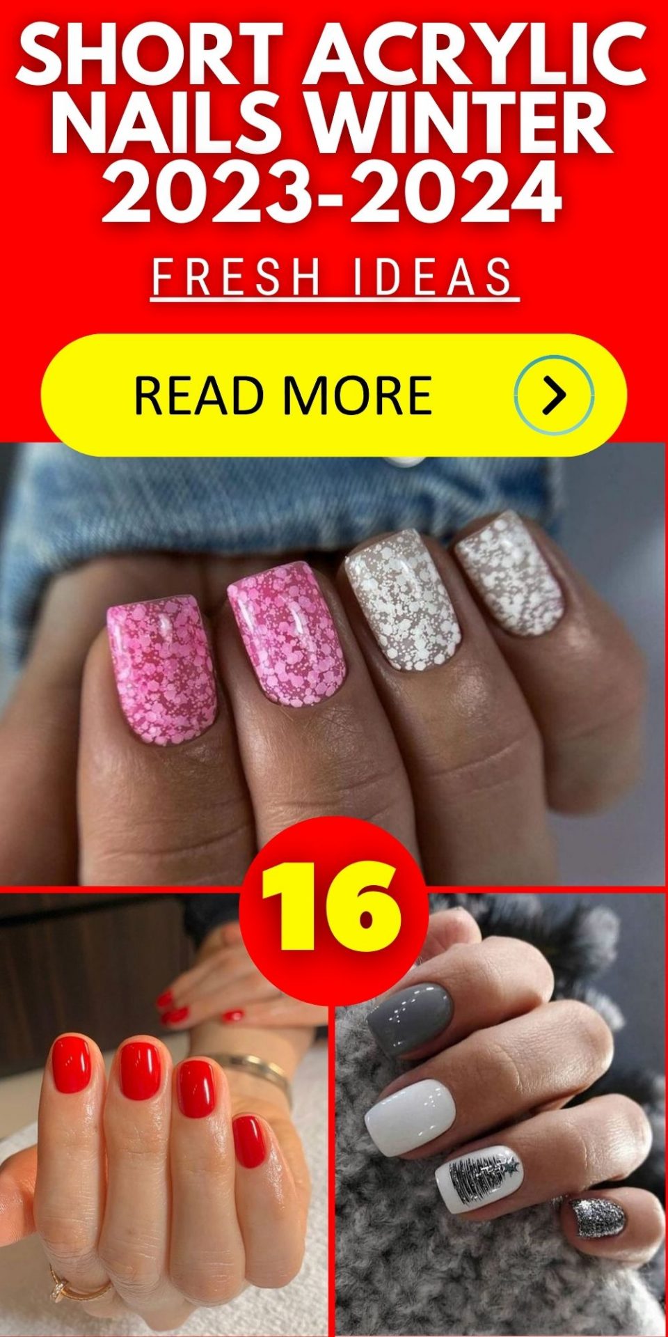 Short Acrylic Nails Winter 20232024 16 Ideas Embrace the Season with