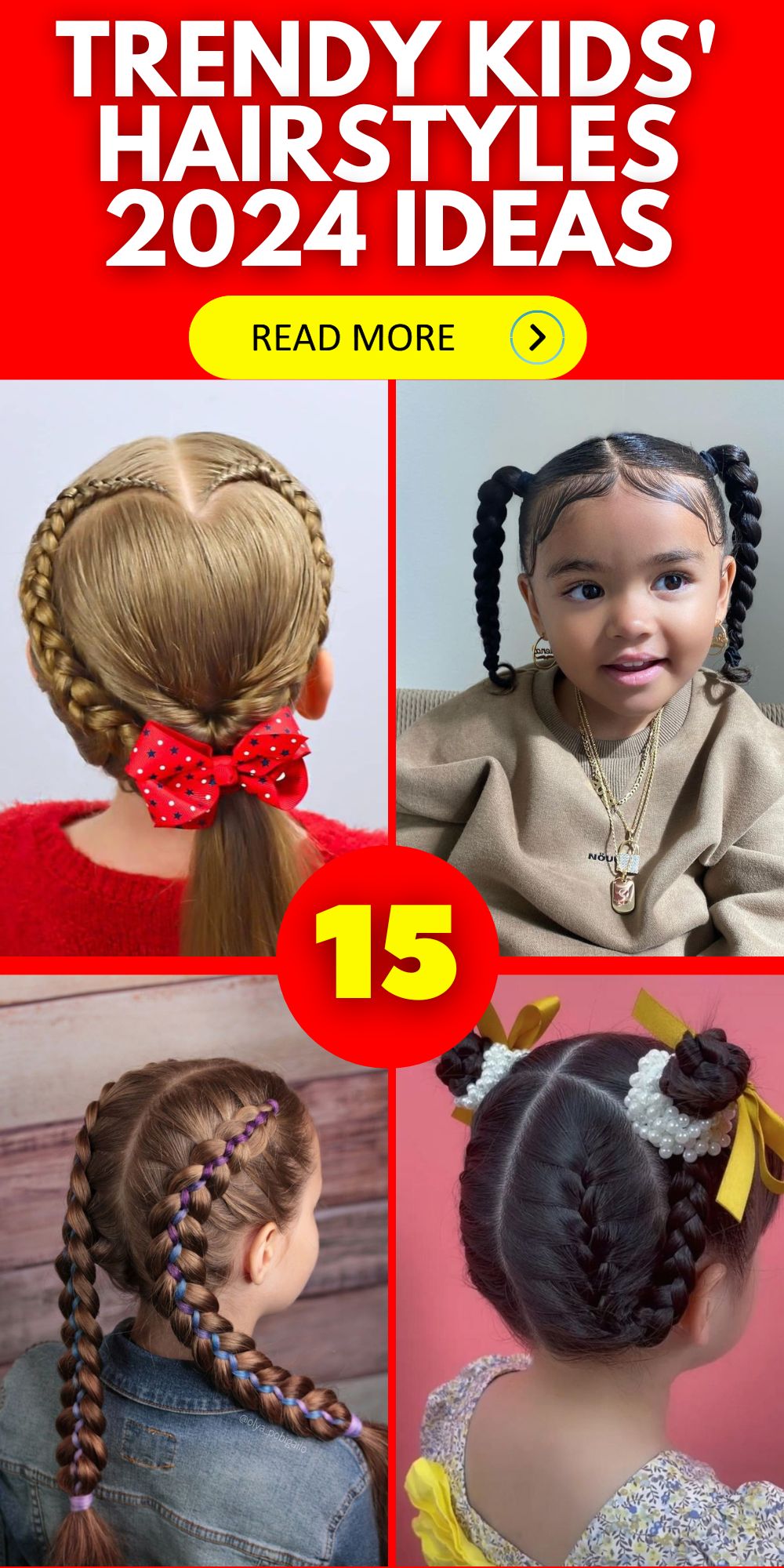 2024 Kids Hairstyles Cute Braids, Simple Looks for School & Play