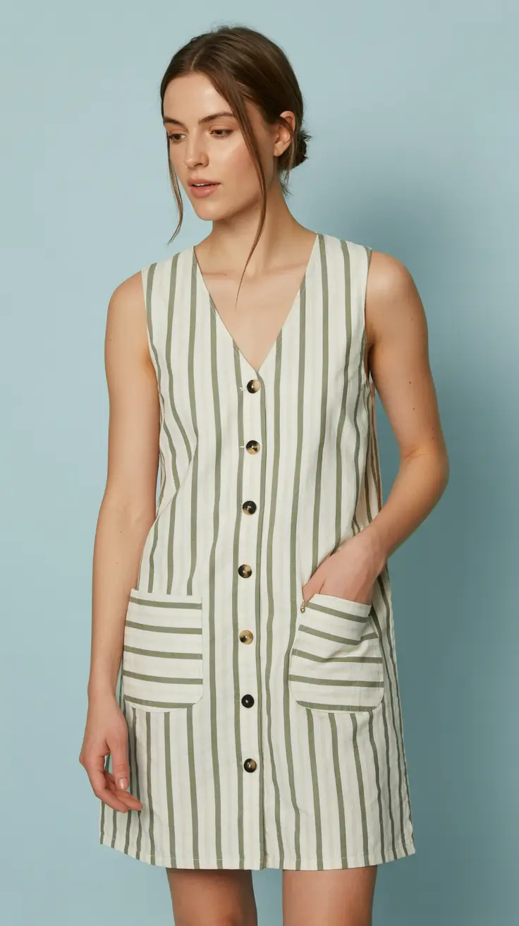 retro vintage summer outfits 2026 Clean Lines and Vertical Stripes for Effortless Days