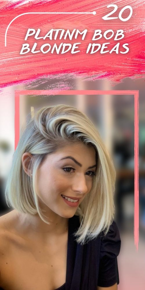 Cute and Chic: Short and Long Platinum Blonde Bob - A Perfect Blend of Edgy and Sophisticated