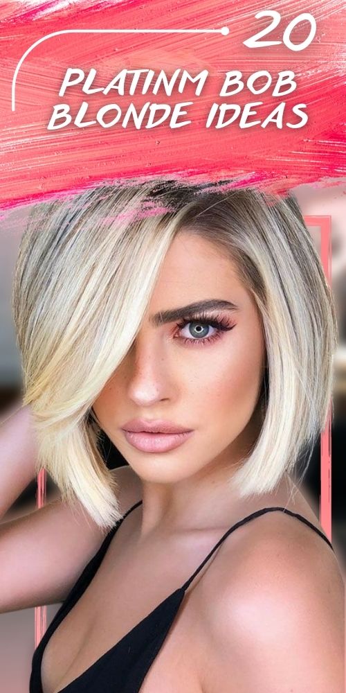 Cute and Chic: Short and Long Platinum Blonde Bob - A Perfect Blend of Edgy and Sophisticated
