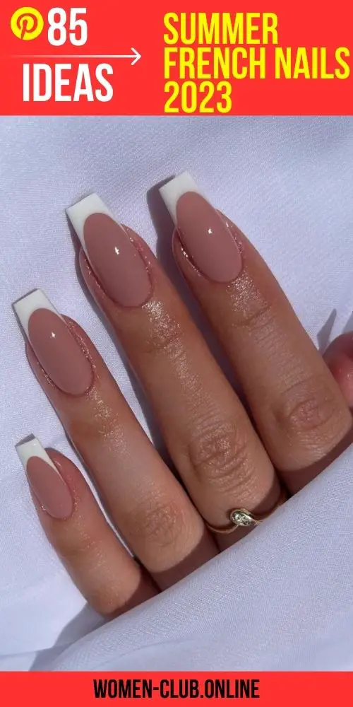 Summer French Nails 2023: Classic and Chic Designs for a Sophisticated Season 85 Ideas