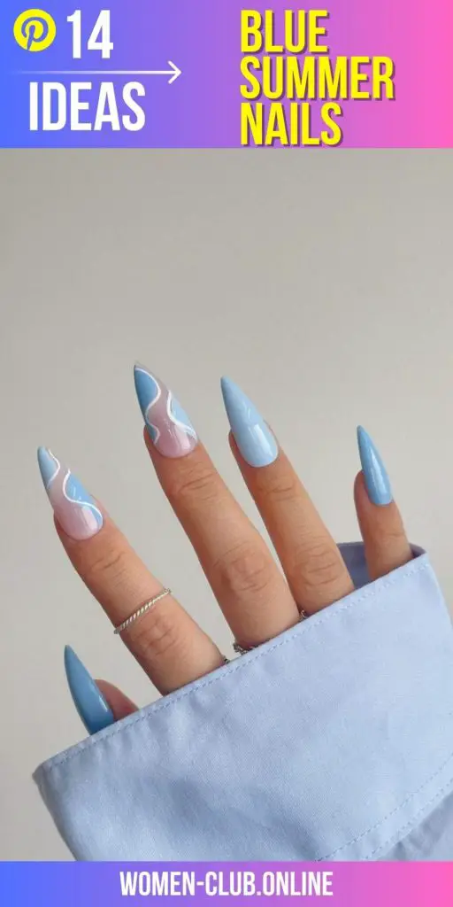 Blue Summer Nails 2023 14 Ideas: Unique and Trendy Designs to Try