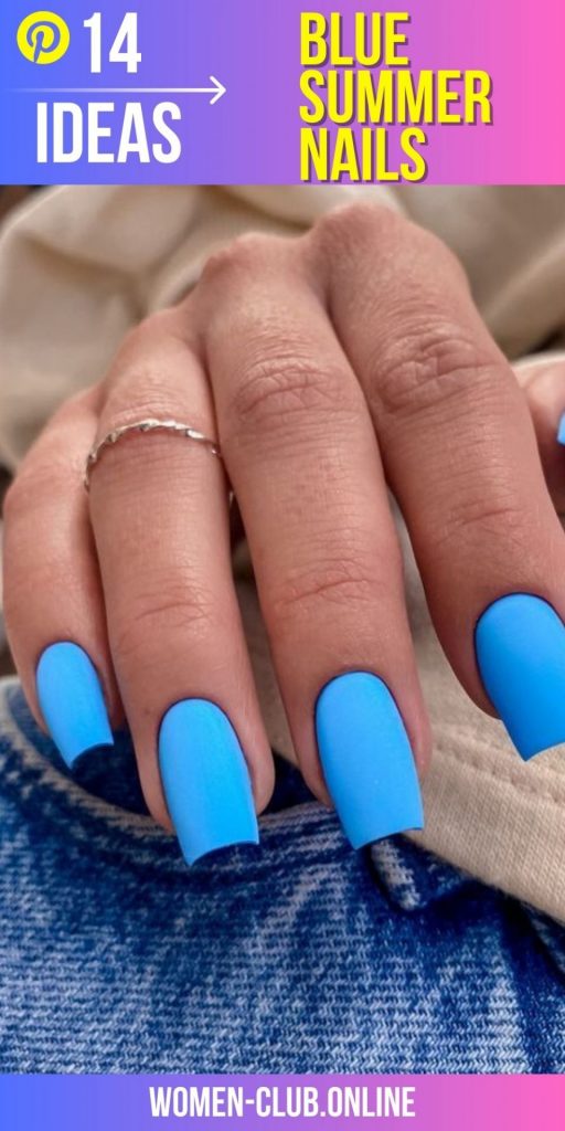 Blue Summer Nails 2023 14 nápadů: Jedinečné a trendy návrhy, které můžete vyzkoušet