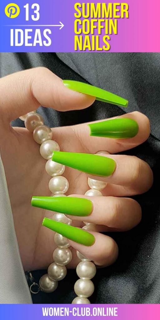 Summer Coffin Nails 2023 13 nápadů: Průvodce nejžhavějšími trendy v oblasti nehtů