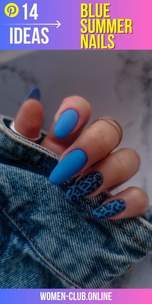 Blue Summer Nails 2023 14 nápadů: Jedinečné a trendy návrhy, které můžete vyzkoušet