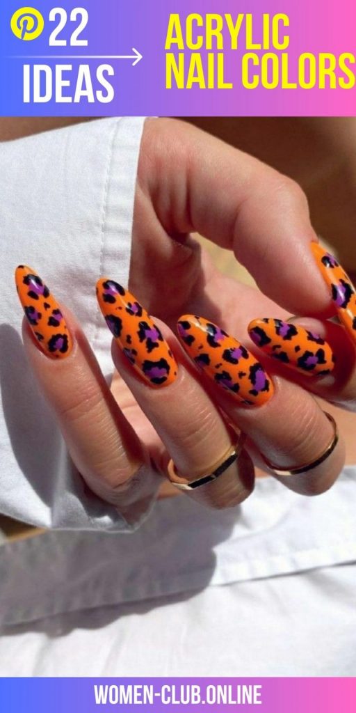 Neon Orange Acrylic Nail Designs for Summer 2023: Bright, Short and Ombre Styles!  Nail Art Ideas