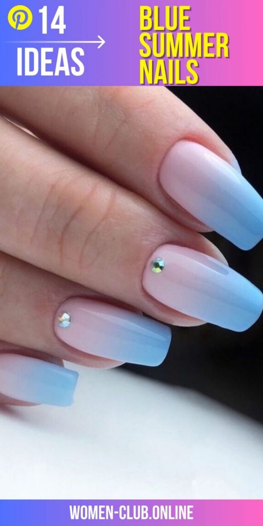 Blue Summer Nails 2023 14 nápadů: Jedinečné a trendy návrhy, které můžete vyzkoušet