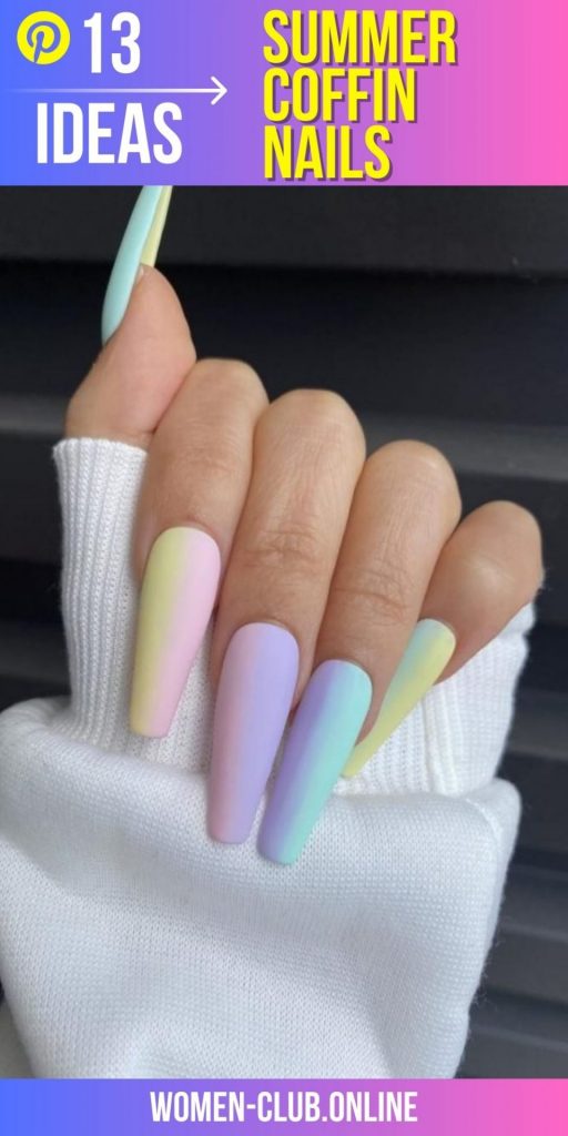 Summer Coffin Nails 2023 13 nápadů: Průvodce nejžhavějšími trendy v oblasti nehtů