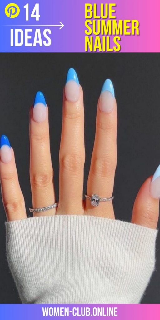 Blue Summer Nails 2023 14 nápadů: Jedinečné a trendy návrhy, které můžete vyzkoušet