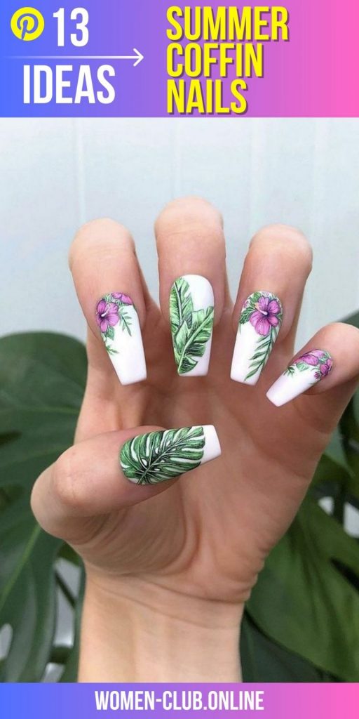 Summer Coffin Nails 2023 13 nápadů: Průvodce nejžhavějšími trendy v oblasti nehtů