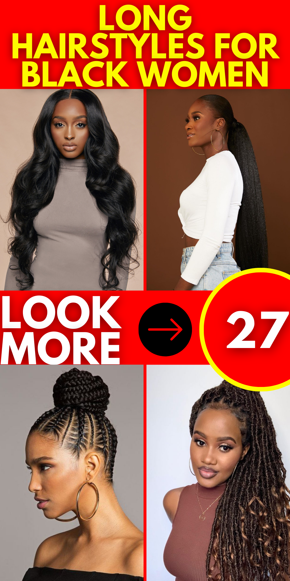 Versatile and Chic: Long Weave Hairstyles for Black Women with a ...