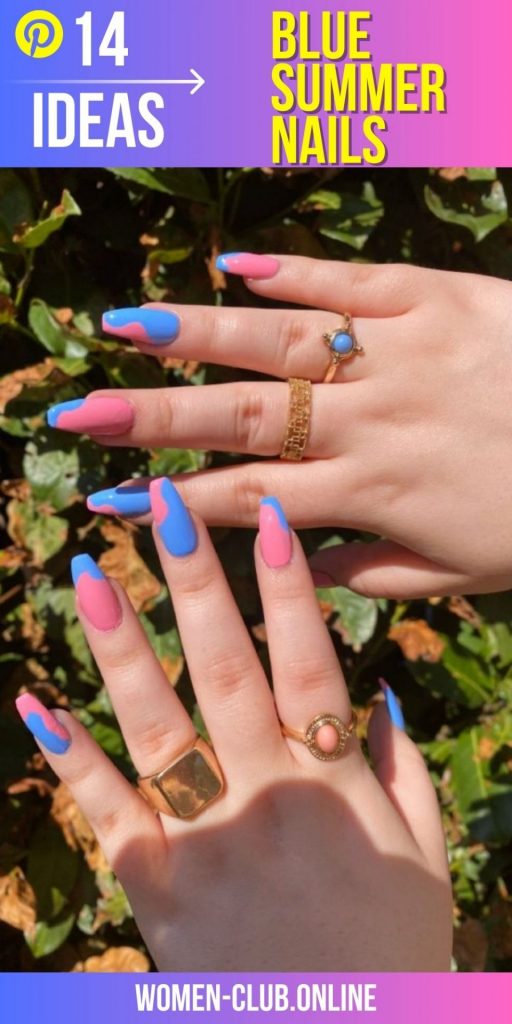 Blue Summer Nails 2023 14 nápadů: Jedinečné a trendy návrhy, které můžete vyzkoušet