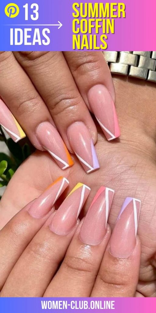 Summer Coffin Nails 2023 13 nápadů: Průvodce nejžhavějšími trendy v oblasti nehtů